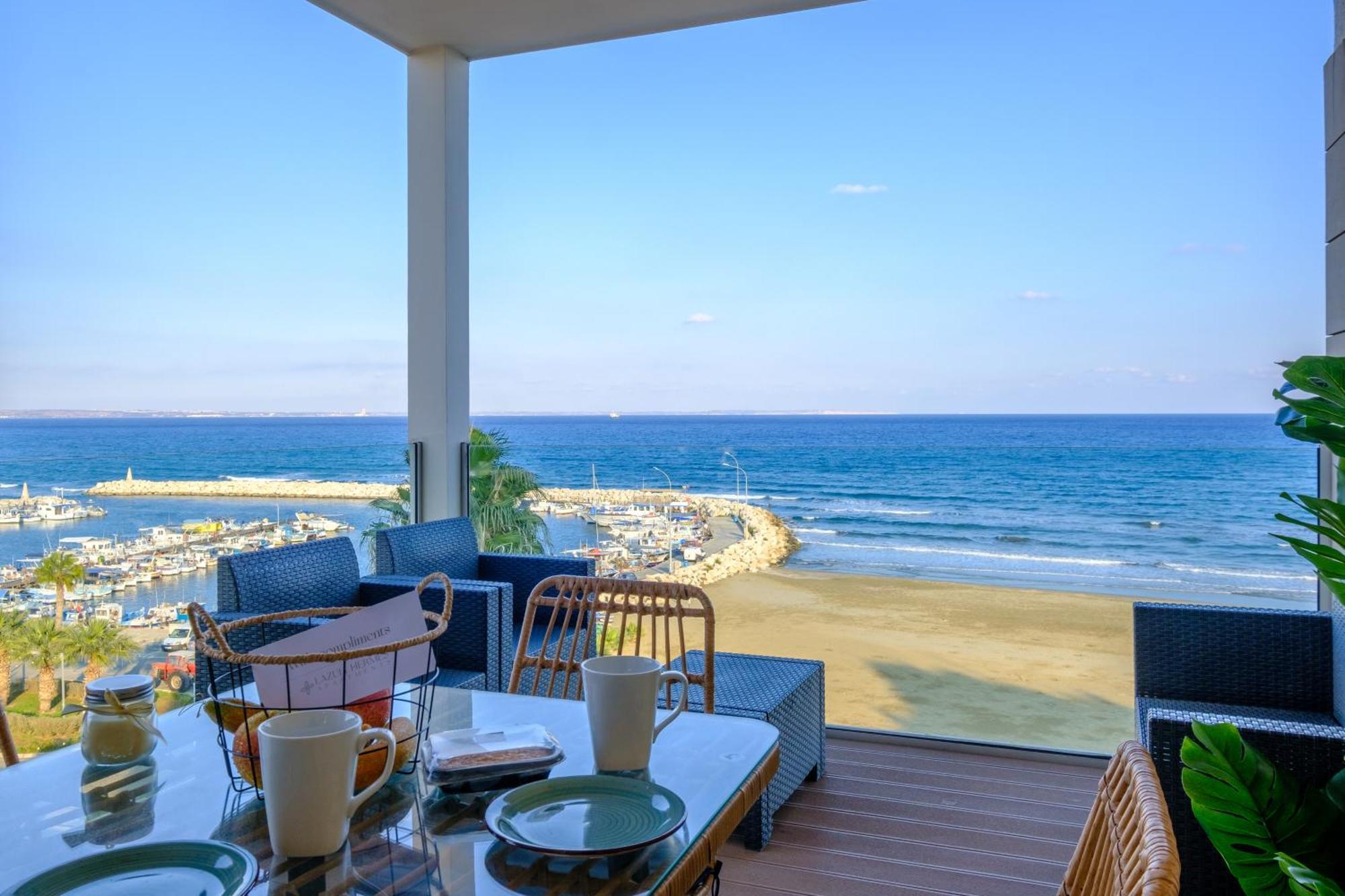 Lazuli Sea View Beachfront Ap 254 Lárnaca Exterior foto